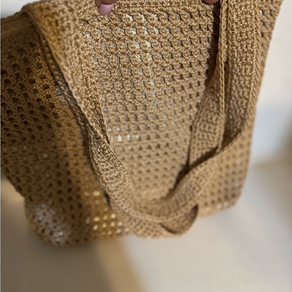 The Sak Tan Woven Tote bag with gold accents. Very nice NWOT no hang tag summer - Picture 6 of 11